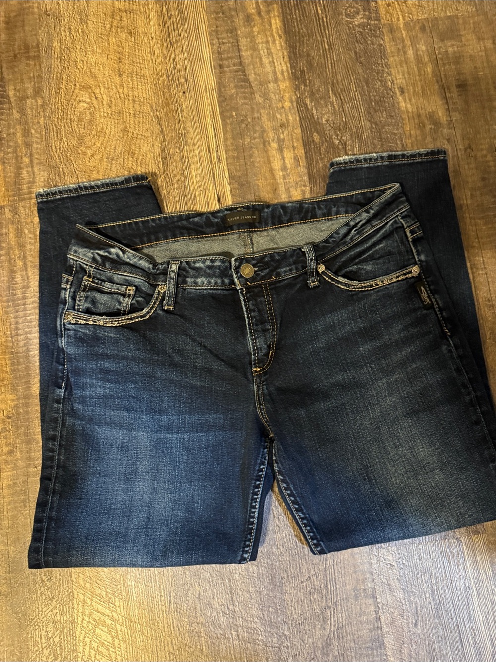 Silver Jeans Women's Indigo Stretch Denim Capris